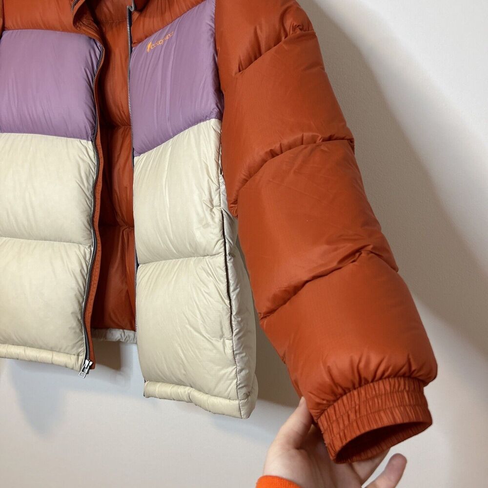 cotopaxi Colorblock Puffer Jacket in Orange, Lavender, Cream - Picture 4 of 16